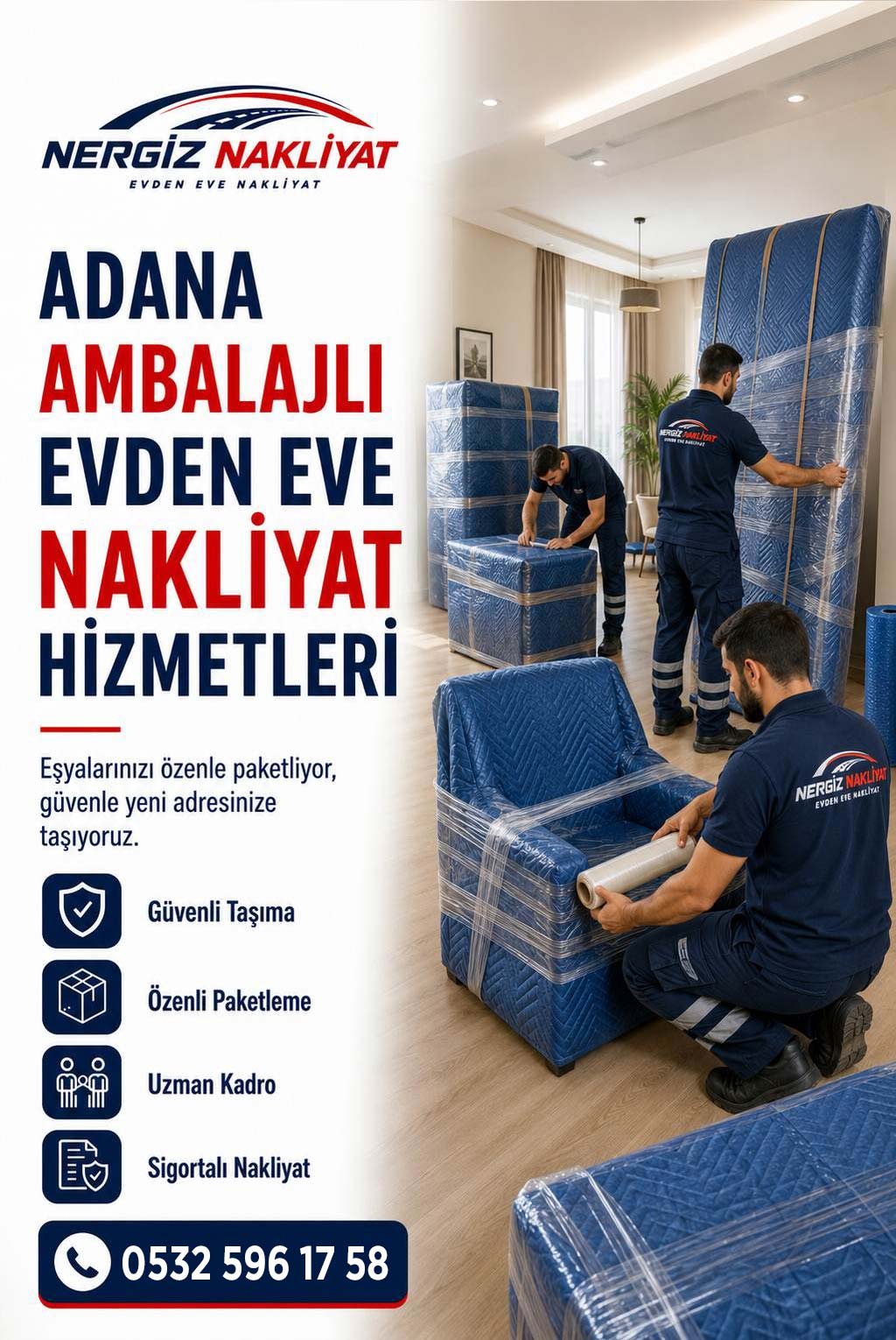 Adana Ambalajlı Evden Eve Nakliyat Sistemi